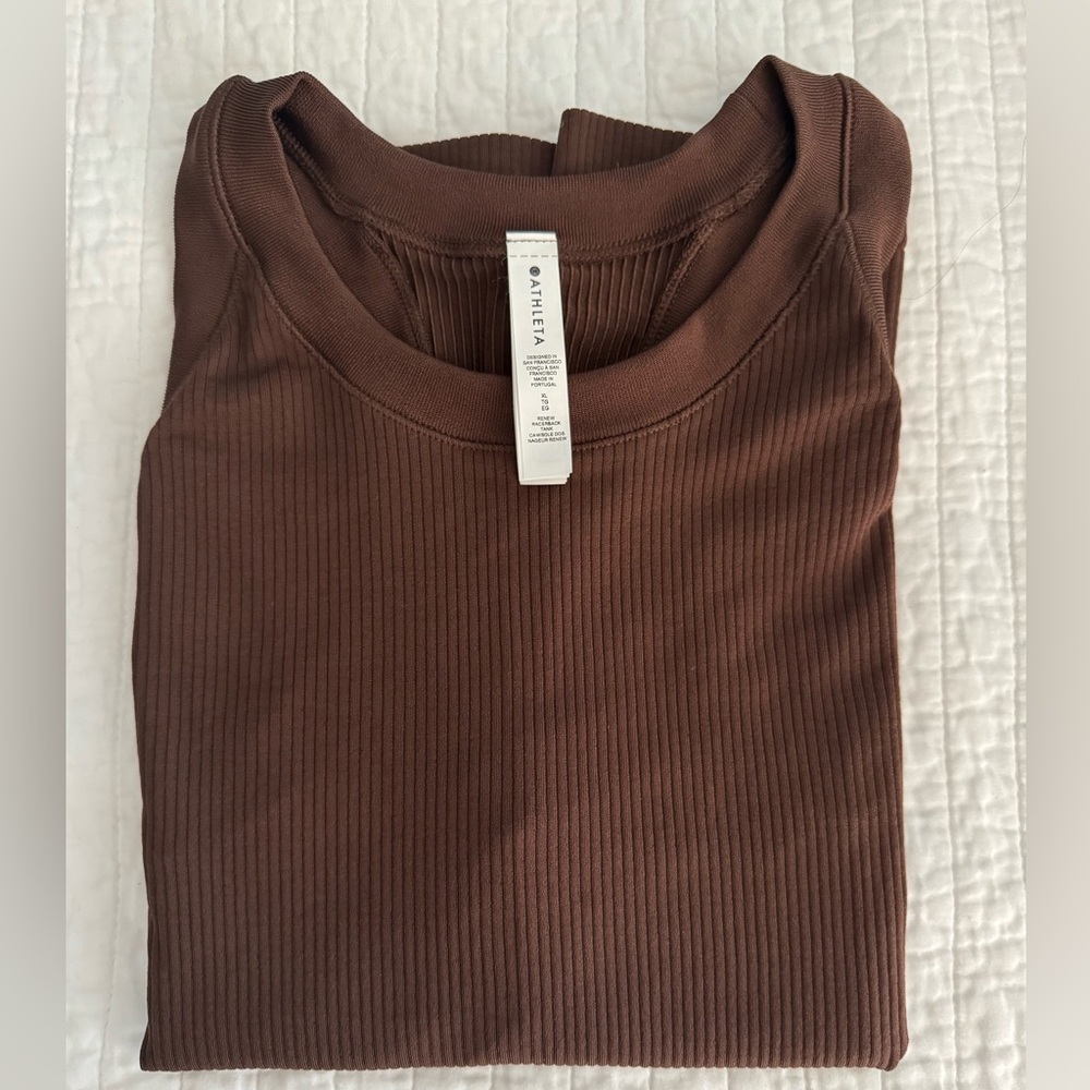 Athleta Renew Racerback Brown Tank NYT